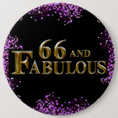 Badge Rond 15,2 Cm Anniversaire 66 ans (Devant)