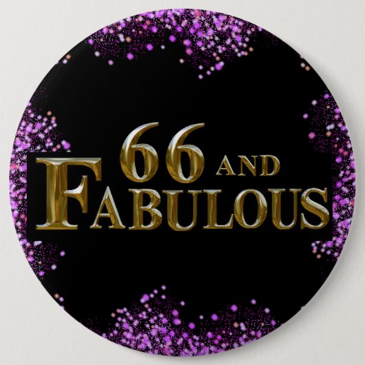 Badge Rond 15,2 Cm Anniversaire 66 ans (Devant)