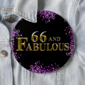 Badge Rond 15,2 Cm Anniversaire 66 ans (En situation)