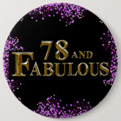 Badge Rond 15,2 Cm Anniversaire 78 ans (Devant)
