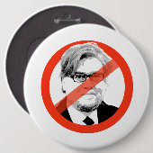 Badge Rond 15,2 Cm Anti-Bannon - anti- Steve Bannon (Devant & derrière)