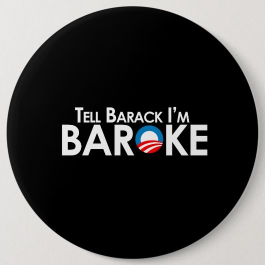 Badge Rond 15,2 Cm Anti-Obama - Baroke Bumpersticker (Devant)