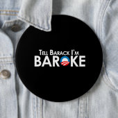 Badge Rond 15,2 Cm Anti-Obama - Baroke Bumpersticker (En situation)
