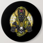 Badge Rond 15,2 Cm Anubis Egyptian Wolf God (Devant)
