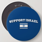 Badge Rond 15,2 Cm Appui Israël avec le drapeau (Devant & derrière)