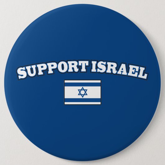 Badge Rond 15,2 Cm Appui Israël avec le drapeau (Devant)