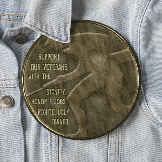Badge Rond 15,2 Cm Appuyer nos anciens combattants (En situation)