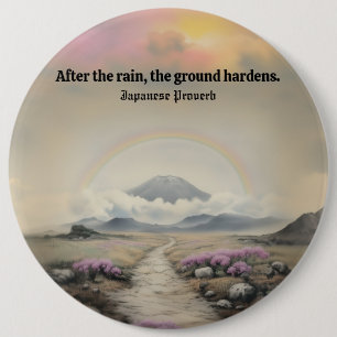Badge Rond 15,2 Cm Après la pluie (aquarelle japonaise paysage art)
