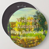 Badge Rond 15,2 Cm Aquarelle d'automne (Devant & derrière)