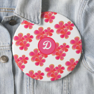 Badge Rond 15,2 Cm aquarelle rétro vintage floral personnalisé