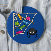 Badge Rond 15,2 Cm Araignée de bonbons (En situation)