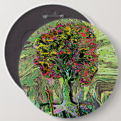 Badge Rond 15,2 Cm Arbre de la vie vivant paisible (Devant & derrière)