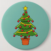 Badge Rond 15,2 Cm Arbre de Noël (Devant)