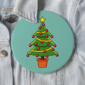 Badge Rond 15,2 Cm Arbre de Noël (En situation)