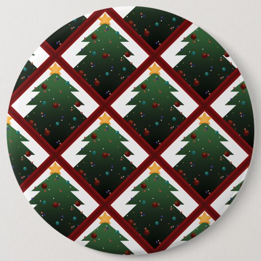 Badge Rond 15,2 Cm Arbre de Noël (Devant)