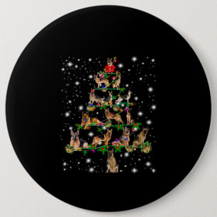 Badge Rond 15,2 Cm Arbre De Noël Allemand Couvert D'Une Lampe De poch