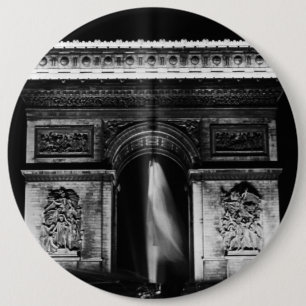 Badge Rond 15,2 Cm Arc de triomphe vintage France Paris