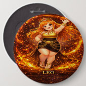 Badge Rond 15,2 Cm Archive Galaxy: Leo Solar Queen (Devant & derrière)