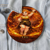 Badge Rond 15,2 Cm Archive Galaxy: Leo Solar Queen (En situation)