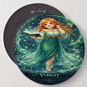 Badge Rond 15,2 Cm Archive Galaxy: Virgo Infinite Librarian (Devant & derrière)