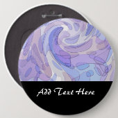 Badge Rond 15,2 Cm Art abstrait moderne violet (Devant & derrière)