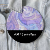 Badge Rond 15,2 Cm Art abstrait moderne violet (En situation)