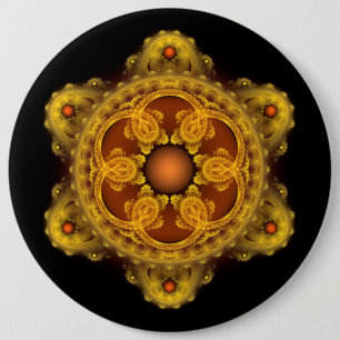 Badge Rond 15,2 Cm art fractal mandala fée