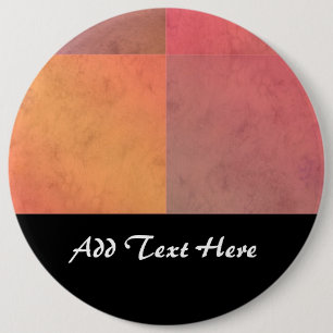 Badge Rond 15,2 Cm Art géométrique aquarelle rouge rose orange jaune