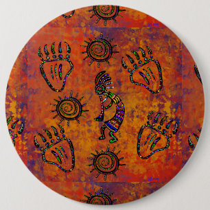 Badge Rond 15,2 Cm Art Kokopelli