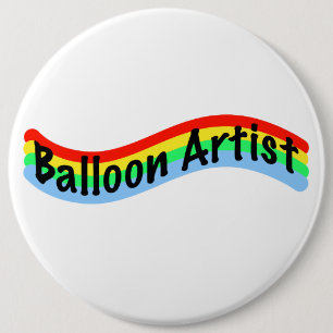 Badge Rond 15,2 Cm Artiste du ballon : Bouton de conception vague