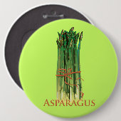 Badge Rond 15,2 Cm Asperge verte (Devant & derrière)