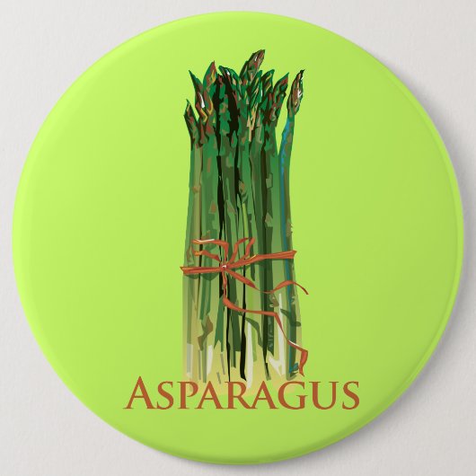 Badge Rond 15,2 Cm Asperge verte (Devant)