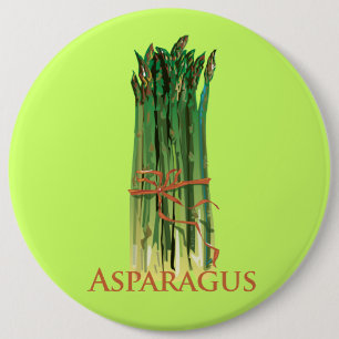 Badge Rond 15,2 Cm Asperge verte