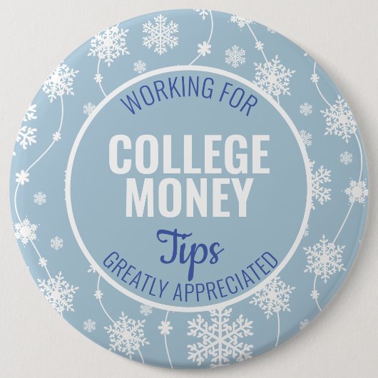 Badge Rond 15,2 Cm Astuces de neige d'hiver Apprécié | Financement un (Devant)