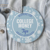 Badge Rond 15,2 Cm Astuces de neige d'hiver Apprécié | Financement un (En situation)