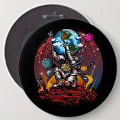 Badge Rond 15,2 Cm Atlas Space Man (Devant & derrière)
