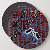 Badge Rond 15,2 Cm attaque de plaid de rollergirl (Devant & derrière)