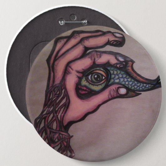 Badge Rond 15,2 Cm Attrapé (Devant & derrière)