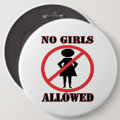 Badge Rond 15,2 Cm Aucune fille autorisée (Devant & derrière)