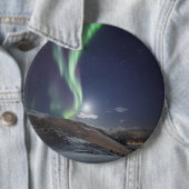 Badge Rond 15,2 Cm Aurora Borealis Norvège (En situation)