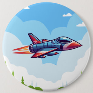 Badge Rond 15,2 Cm avion/avion de chasse