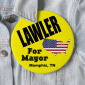 Badge Rond 15,2 Cm Avocat du maire Pin (En situation)