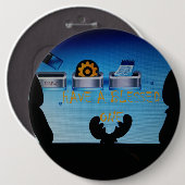 Badge Rond 15,2 Cm Ayez un joyeux Noël de Noël - Un numérique festif (Devant & derrière)