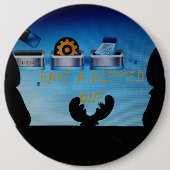 Badge Rond 15,2 Cm Ayez un joyeux Noël de Noël - Un numérique festif (Devant)