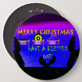 Badge Rond 15,2 Cm Ayez un joyeux Noël de Noël - Un numérique festif (Devant & derrière)