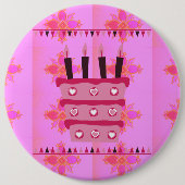 Badge Rond 15,2 Cm Ayez un merveilleux anniversaire heureux (Devant)