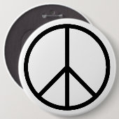 Badge Rond 15,2 Cm B&W Peace (Devant & derrière)