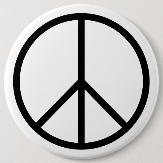 Badge Rond 15,2 Cm B&W Peace (Devant)