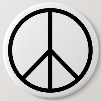 Badge Rond 15,2 Cm B&W Peace