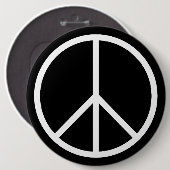 Badge Rond 15,2 Cm B&W Peace (Devant & derrière)